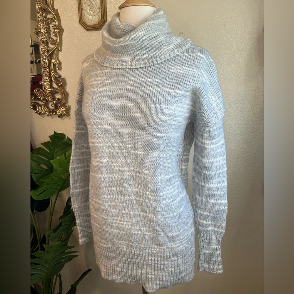 Banana Republic Merino Wool Blend Turtleneck Relaxed Tunic Knit Sweater Small